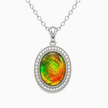 Load image into Gallery viewer, Landscape Ammolite Pandent 925 Sterling Silver 20x15