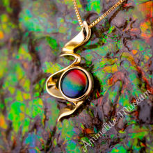 Load image into Gallery viewer, 14K Yellow Gold Ammolite Ribbon Pendant