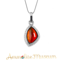 Load image into Gallery viewer, Sterling Silver Freeform Ammolite Pendant