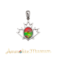 Load image into Gallery viewer, Ammolite Pendant Sterling Silver CANADIANA Pendant