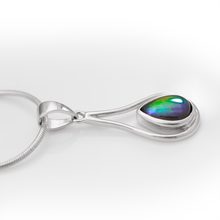 Load image into Gallery viewer, Ammolite Pendant Sterling Silver NAOMI Teardrop Pendant