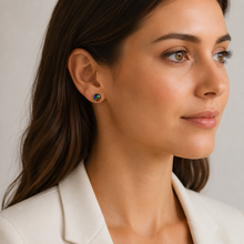 Load image into Gallery viewer, Ammolite Stud Earrings in 10K Gold AA
