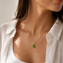 Load image into Gallery viewer, Sterling Silver Dragon Skin Ammolite Pendant
