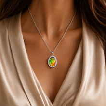 Load image into Gallery viewer, Landscape Ammolite Pandent 925 Sterling Silver 20x15
