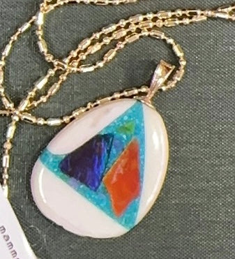 Ammolite with mammoth ivory
