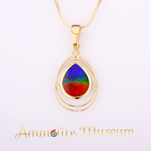 Load image into Gallery viewer, KORITE 18K Gold Teardrop Solara Pendant with Diamond Accent
