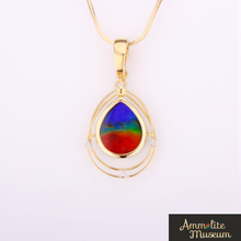 Load image into Gallery viewer, KORITE 18K Gold Teardrop Solara Pendant with Diamond Accent
