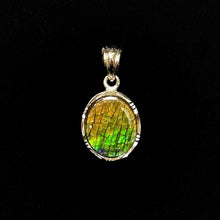 Load image into Gallery viewer, Sterling Silver Dragon Skin Ammolite Pendant
