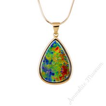 Load image into Gallery viewer, AAA Grade 18K Gold Teardrop Ammolite Pendant
