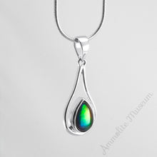 Load image into Gallery viewer, Ammolite Pendant Sterling Silver NAOMI Teardrop Pendant
