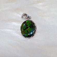 Load image into Gallery viewer, Sterling Silver Dragon Skin Ammolite Pendant
